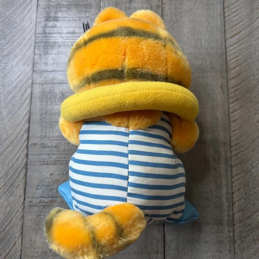 Vintage 1981 Dakin Garfield Scuba Diver Plush – Duck Float – Stuffed Animal